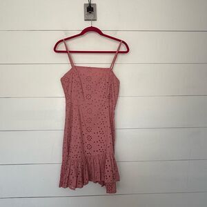 Sunday Mi Amor Women’s XS Pink Eyelet Mini Dress